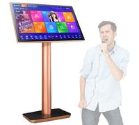 XSDAJSD Machine de karaoké, équipement de karaoké 22 Pouces, écran Tactile capacitif Haute définition 4K, 27 Langues, Lecteur de karaoké KTV pour Bar, Maison, fête, Noir - 2 to