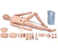 XSDAJSD Mannequin de Soins aux Patients Grandeur Nature (1,74 m) - Hommes et Femmes interchangeables - Simulateur de RCP - Mannequin Humain pour la Formation en Soins Infirmiers (Homme)