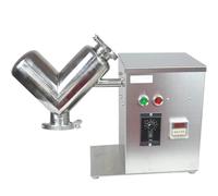 XSDAJSD Mélangeur de Poudre sèche en Acier Inoxydable, mélangeur de Type V de 2 L pour Un mélange Efficace d'aliments, d'engrais et de poudres médicinales à Vitesse réglable