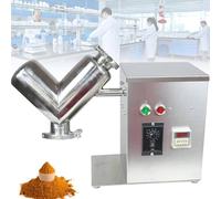 XSDAJSD Mélangeur électrique pour poudres, mélangeur à épices et granulés en Acier Inoxydable, mélangeur à Sec Efficace en V pour Cuisines Professionnelles