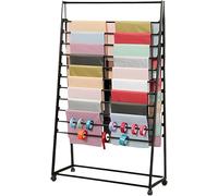 XSDAJSD Présentoir de Sol Double Face pour couvertures, Grand Format, Organisateur de Papier Cadeau, Support Vertical Mobile Robuste pour Rubans, étagère pour Foulards/châles/écharpes en Soie