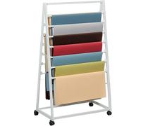 XSDAJSD Présentoir de Sol Double Face pour couvertures, Grand Format, Organisateur de Papier Cadeau, Support Vertical Mobile Robuste pour Rubans, étagère pour Foulards/châles/écharpes en Soie