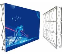 XSDAJSD Présentoir Pliable Portable, Support de Stand avec Fond tendu Uniquement, Structure de Stand d'exposition Pliable pour Salon Professionnel, Support publicitaire pour Petites Entreprises