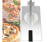 XSDAJSD Presse à Pizza Manuelle, laminoir à pâte à Pizza Professionnel en Acier Inoxydable, avec Plaque de Pression antiadhésive et Tige d'extension, pour Usage Commercial ou Familial, 22 cm