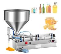 XSDAJSD Remplisseuse pneumatique Horizontale de liquides et de pâtes, 5-1500 ML, remplisseuse à Piston, Distributeur Semi-Automatique de pâtes pour Huile, crème, Lotion, Miel et Beurre, 500 ML