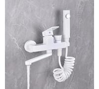 XSDSM Kit Robinet Mitigeur Mural pour Évier De Cuisine avec Pistolet Pulvérisateur Bec Orientable À 180° Robinet Cuisine Chaud Et Froid,30 cm