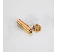 XSDSM Kits de Réparation et D'Embellissement de Robinet D'Eau Froide Simple Contient 1 Tige Filetée en Cuivre 1 Rondelle en Caoutchouc 1 Écrou en Cuivre,Laiton,80 * 20 MM