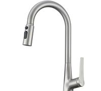 XSDSM Robinet De Cuisine Extractible Mitigeur Cuisine avec Douchette Fonctionnement Multifonction,Couleur Brossée