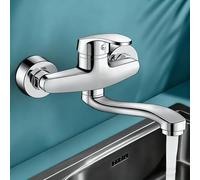 XSDSM Robinet De Cuisine Mural 360° Rotatable Robinets D'Évier De Cuisine Froid Et Chaud Single Lever Robinet Multifonction,25 cm
