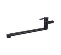 XSDSM Robinet Eau Froide Uniquement Mural Noir Pivotant À 180 ° Robinet Mitigeur Evier Long pour Cuisine Et Salle De Bain,30CM