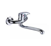 XSDSM Robinet Evier De Cuisine Mural Pivotant À 360° Robinet Mitigeur Monocommande Froid Et Chaud Chromé,35 cm