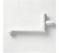 XSDSM Robinet Évier Mural Laiton Robinet Eau Froide Uniquement Orientable À 180° 1 Trou pour Cuisine Ou Balcon,Blanc