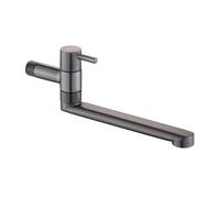 XSDSM Robinet Évier Mural Laiton Rotatif À 180 ° Robinet Eau Froide Uniquement Gris Pistolet Mitigeur Monotrou À Levier Unique,30CM