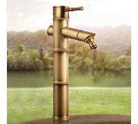 XSDSM Robinet Exterieur Antigel Robinet Laiton Antique Design Imitation Bambou Mélangeur À Levier Unique Eau Chaude Et Froide,30cm