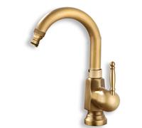 XSDSM Robinet Exterieur Jardin Pivotant À 360 ° Robinet Jardin Deco En Laiton Eau Chaude Et Froide Montage Sur Comptoir À Trou Unique,Antique