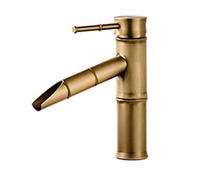 XSDSM Robinet Jardin Exterieur Antique Robinet De Terrasse Cascade De Sortie D'Eau Imitation Bambou Design En Laiton,19,5 cm