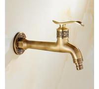 XSDSM Robinet Machine À Laver G1/2 Robinet Mural Simple Eau Froide En Laiton Vintage Adapté À L'Extérieur/Jardin,18,2 cm