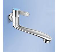 XSDSM Robinet Mural Cuisine Eau Froide Uniquement Pivotant À 180° Mitigeur Evier En Laiton Chromé,30CM