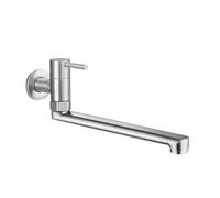 XSDSM Robinet Mural Cuisine Long Bec Pivotant À 180 ° Robinet Mitigeur Evier De Cuisine Eau Froide Uniquement,30CM