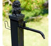 XSDSM Robinet Mural Eau Froide Uniquement Pivotant À 360 ° 1/2" Robinet Exterieur Jardin pour Auge En Pierre Ou Poteau De Patio,Noir