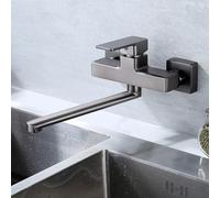 XSDSM Robinet Mural Evier De Cuisine Laiton Pistolet Gris Mitigeur Monocommande Froid Et Chaud,25 cm