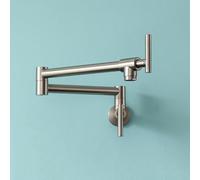 XSDSM Robinet Mural Evier De Cuisine Laiton Robinet Cuisine Pliable pour L'Injection D'Eau De Poêle,Couleur Brossée