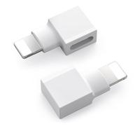 XSDtech Lot de 2 adaptateurs Lightning à angle droit compatible avec Lifeproof, coque Otterbox - 90 degrés mâle vers femelle