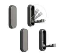 XSGTZMJ Lot de 4 crochets muraux pliables invisibles en alliage de zinc pour salle de bain, placard, écharpe, chapeau, peignoir, clés, sac à main, crochet pliant, style minimaliste (gris)