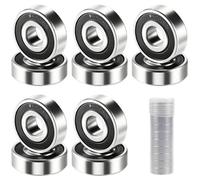 XSHAO® 10 Pcs 6200-2RS Roulement à Billes, Roulements à Bille 10 mm x 30 mm x 9 mm Double Blindage pour Tours/Moteurs/Imprimantes 3D/ Fraiseuses et Divers Appareils Mécaniques