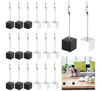 XSHAO® 20 Pcs Message Porte Photo Pince, Mémo et Porte-clips Message Avec Pince Crocodile et Base en Pin, Supports Photo avec Pinces Pour La Décoration De Bureau/Mariage/Fête/Maison
