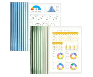 XSHAO® 20 Pcs Reliure Dossier Baguette, A4 Reliure Présentation Dossier avec Barre Coulissante Couverture de Rapport A4 pour École Bureau Accueil Resume Documents
