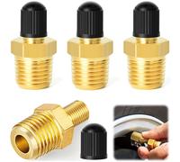XSHAO® 4 pcs Valve de Réservoir en Laiton, Valve Anti Depression en Laiton Diam 1/4 NPT avec des Bouchons D'étanchéité pour Valve en Laiton de Réservoir de Compresseur D'air