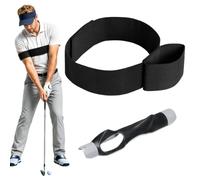 XSHAO® Slider Aide à l'entraînement de golf, bandes d'entraînement de golf réglables avec entraînement de poignée de golf pour hommes, femmes, débutants, corriger la stabilité du swing