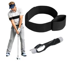 XSHAO® Slider Aide à l'entraînement de golf, bandes d'entraînement de golf réglables avec entraînement de poignée de golf pour hommes, femmes, débutants, corriger la stabilité du swing