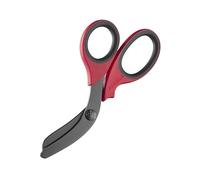 Xshear 7.5" ciseaux de traumatisme de devoir extrême - ciseaux médicaux difficiles et durables pour les fournisseurs de soins de santé d'urgence (rouge noir)
