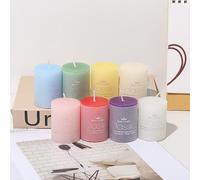 Xshelley Lot de 8 bougies pilier parfumées coulées à la main sans gouttes 5 x 5 cm, bougies de soja, non toxiques, sans fumée, bougies durables à combustion propre, utilisées pour la décoration du