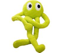 Xshelley Pieuvre à longues jambes, grande peluche pieuvre, coussin, animal marin doux rempli pieuvre verte, cadeau pour enfants, hauteur de 1 mètre