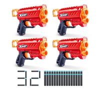XSHOT Excel Micro 2.0 de ZURU avec 32 fléchettes (4 Blasters avec 32 fléchettes)