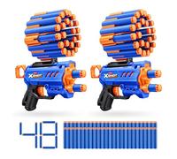 XSHOT Insanity Micro Blaster de ZURU avec 48 fléchettes en Mousse avec Technologie Air Pocket et Rangement de fléchettes, Jouet d’extérieur pour garçon et Fille, Adolescent, 2PK (48 fléchettes)