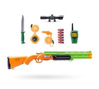 XSHOT Role Play Big Hunter de ZURU - Kit d'exploration avec Blaster Non-Fonctionnel, 6 munitions éjectables, Couteau, Talkie-walkie, Boussole et sifflet, Jouet d'aventure pour Enfants 5+