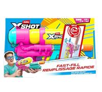 XSHOT Water Fast Fill 80s Super Splash Pistolet à Eau (Jaune) de ZURU - Style Vintage avec Technologie Fast Fill, Portée 10m et Réservoir 750ml, Jouet d'Été Extérieur pour Enfants 6+, Jardin & Piscine