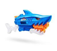 XSHOT Water Fast-Fill Shark Attack Pistolet à Eau de ZURU - Pistolet à Eau à Remplissage Rapide Design Requin, Portée 10m et Réservoir 750ml, Jouet Extérieur pour Enfants 5+, Bleu