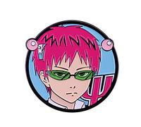 XSLGOGO Anime The Disastrous Life of Saiki K Broches Pin Saiki Broches Kusuo Saiki Cosplay Costume Saiki Badges(3 cm)