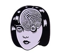 XSLGOGO Anime Tomie Broches Pin Tomie Kawakami Horrible Broches Tomie Junji Ito Badges Halloween Cosplay Accessoires