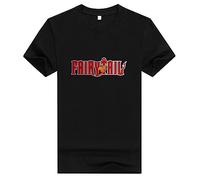XSLGOGO Fairy Tail T-Shirt Hommes et Femmes Imprimés à Manches Courtes Hauts Anime Etherious Natsu Dragneel Costume Cosplay