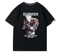 XSLGOGO JoJo's Bizarre Adventure Stand-in Série Anime T-Shirt Weather Report Killer Queen Casual Manches Courtes Anime Sweatshirt Couple's T-Shirt