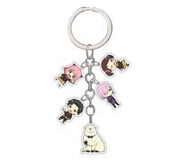 XSLGOGO Spy x Family Porte-clé Anya Accessoires Porte-clé Mignon Cartoon Yor Anime Forger Loid Briar Yuri Pendentif Porte-clé Voiture Ornement Pendentif Sac Collection