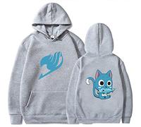 XSLGOGO Sweat à Capuche Unisexe Anime Fairy Tail Sweat à Capuche Etherious Natsu Dragneel Casual Pull à Manches Longues Fairy Tail Cosplay Top