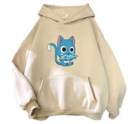 XSLGOGO Sweat à Capuche Unisexe Anime Fairy Tail Sweat à Capuche Etherious Natsu Dragneel Casual Pull à Manches Longues Fairy Tail Cosplay Top
