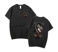 XSLGOGO Unisexe Anime Black Clover T-Shirt Yami Sukehiro à Manches Courtes Harajuku Pull Manga Black Clover Costume pour Les Fans d'Anime